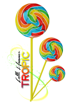 TROPIC Lolli Hammer ~  *Dollar* Cost: 8,000 gift points 
 *Star* Ability:  
    x2   :: Double the corresponding XP of ROY [ Red ,  Orange ,  Yellow ] colored candies if hit.
    +10   :: Increase 10 XP on all types of candies crushed.