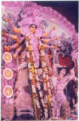 The great festival of Durga Puja. Bengal, India. Represents the triumph of good over evil.