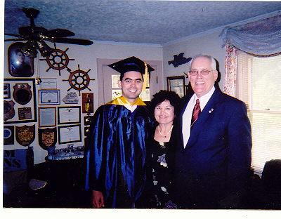 A pic of my parents and me celebrating at home after I graduated from Vincennes University