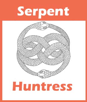 logo for my story "Serpent Huntress"