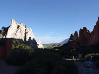 The back side of the "White Rock" beside some red formations