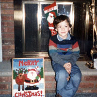 Jeffrey, age 4, Christmas 1985.