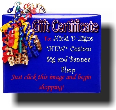 A visual certificate to send out when a member gifts another members a gift cert.