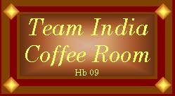 a banner for team India coffee room