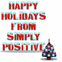Animated Christmas tree signature for Simply Positive