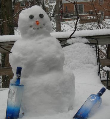 When a snowman gets drunk, does he get slushed?