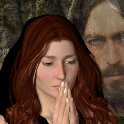 Beautiful Mary Magdalene and Jesus Poser by best friend Angel
