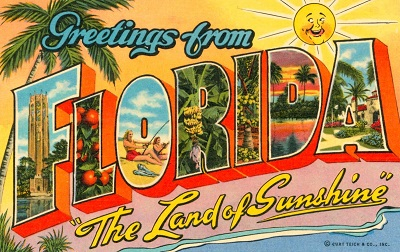 Old florida postcard