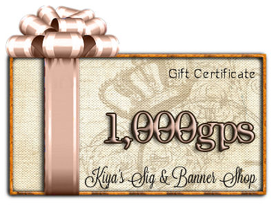 KSS Gift Certificate - 1,000gps