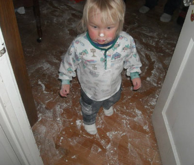 Tripp with the flour...