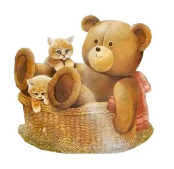 Cute Teddy Bear and kittens image from a friend.