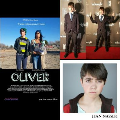 A collage - recent photos of my son, while on the red carpet for his movie "Oliver".