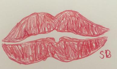 Just a pair of lips drawn from your truly. 