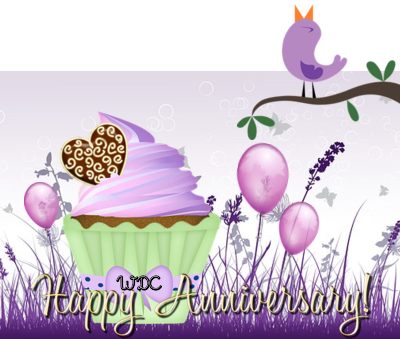 Happy Anniversary image for my Purple cNote shop.