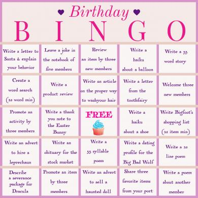 My Birthday Bingo Card for Bingo Blitz.