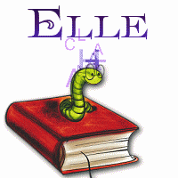 Animated bookworm sig for Elle