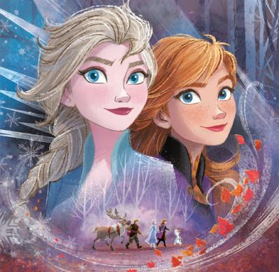 Elsa and Anna image of Frozen.