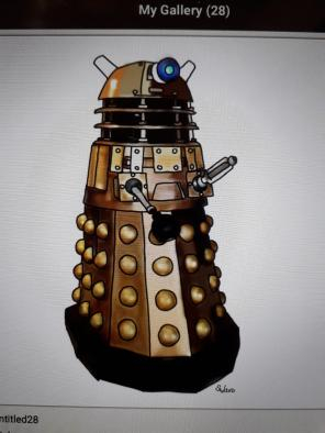 Drew a dalek from Doctor Who