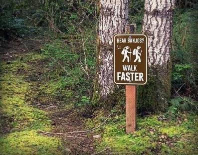 I think I'd run, not walk faster