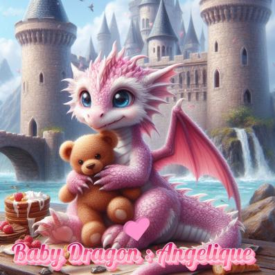 Baby Dragon Angelique and Teddy Bear Poser. Too cute.