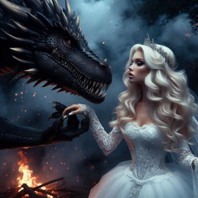 Blonde Princess and Dragon Poser 4. Reminds me of Daenerys. 