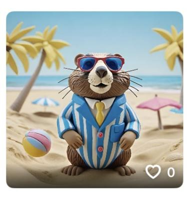 A Groundhog Summer Holiday on the Beach. Thanks to Amethyst Angel who created this