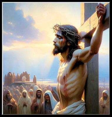 Digital art image of Christ on the Cross