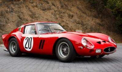 Photo of a Ferrari 250 GTO from 1962.