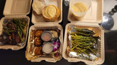 Food that was served at a Shelter.