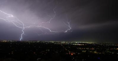 A bolt of lightning