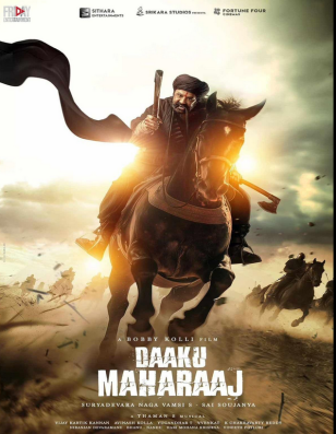 Movie poster for the Indian film, "Daaku Maharaaj."