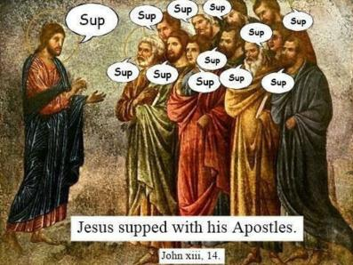 Jesus supped with his disciples