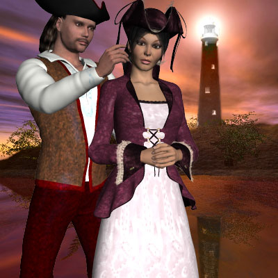 Beautiful Poser of pirate and his lady by best friend Angel.