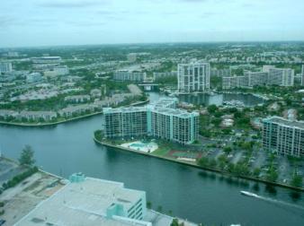 Fort Lauderdale ~  Looking out of a hotel window. 