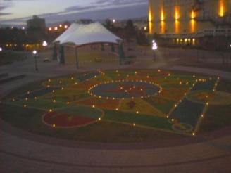 Mandala for Day of the Dead ~  Caras Park, Missoula, Montana on November 2, 2009. 