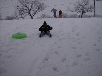 Texas Blizzard '10 ~ Hey Jennifer!! You missed the mark by a few feet! You are supposed to be ON the tube!!