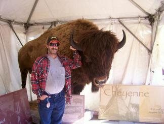 BUFFALO JOHNNY ~ My cowboy with his buddy.