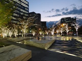 The Park At City Center ~ A sunset shot of this small park that I passed every day walking to work